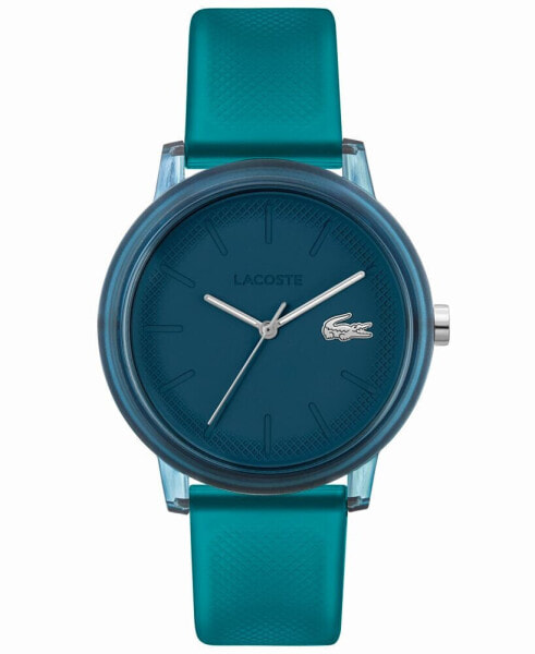 Часы и аксессуары Lacoste L.12.12 кварцевые синие полупрозрачные на силиконовом ремешке 42 мм