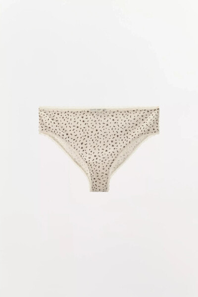 POINTELLE BRIEFS WITH LACE TRIM