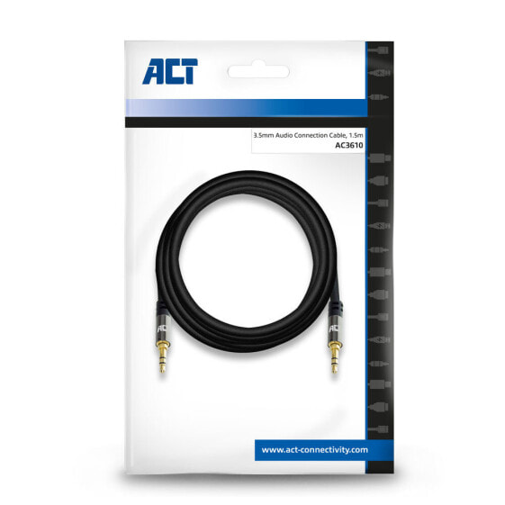 ACT AC3610 - 3.5mm - Male - 3.5mm - Male - 1.5 m - Black