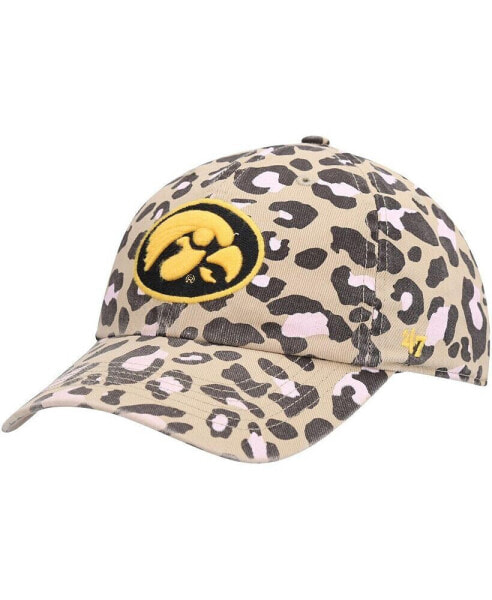 Women's Khaki Iowa Hawkeyes Bagheera Clean Up Adjustable Hat