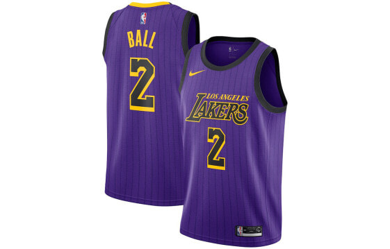 Nike NBA 运动篮球球衣 城市版 Lonzo Ball 湖人队 波尔 球哥 2号 男款 紫色 / Баскетбольная майка Nike NBA Lonzo Ball 2 AJ4618-504
