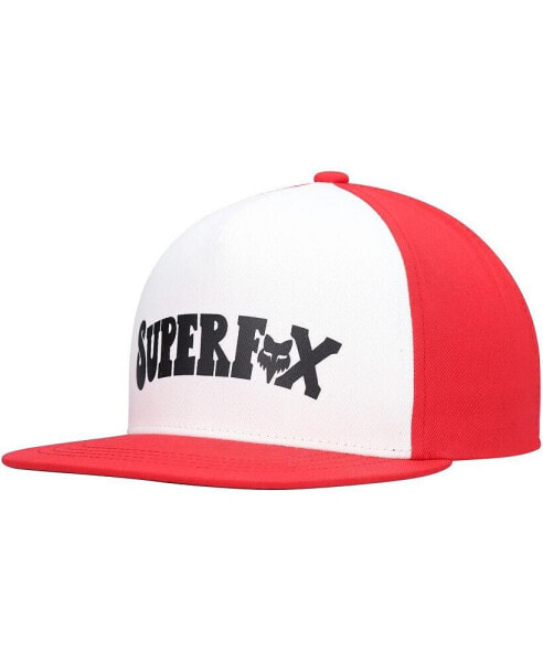 Big Boys and Girls White, Red Super Trik Snapback Hat