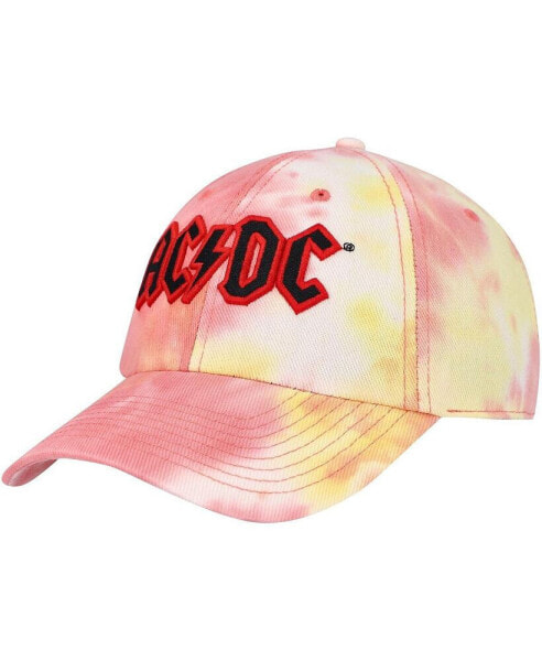 Men's Yellow, Orange AC/DC Ballpark Tie-Dye Adjustable Hat