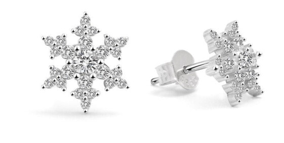 Luxury winter earrings with zircons AGUP2730