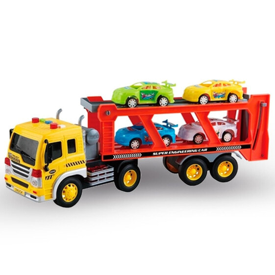 Детский игрушечный транспорт Tachan Truck Tr Транспортные средства Свет-Звук Герои Дорога 1:16 4 машины в наборе
