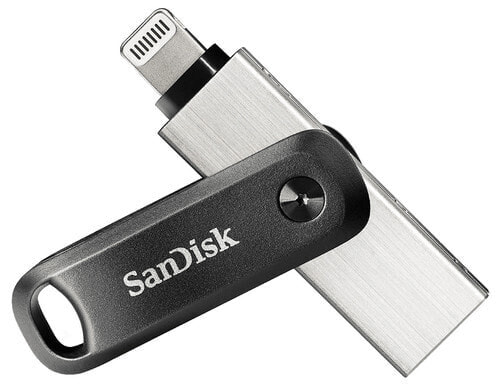 SanDisk iXpand - 64 GB - USB Type-A / Lightning - 3.2 Gen 2 (3.1 Gen 2) - Swivel - Black - Silver