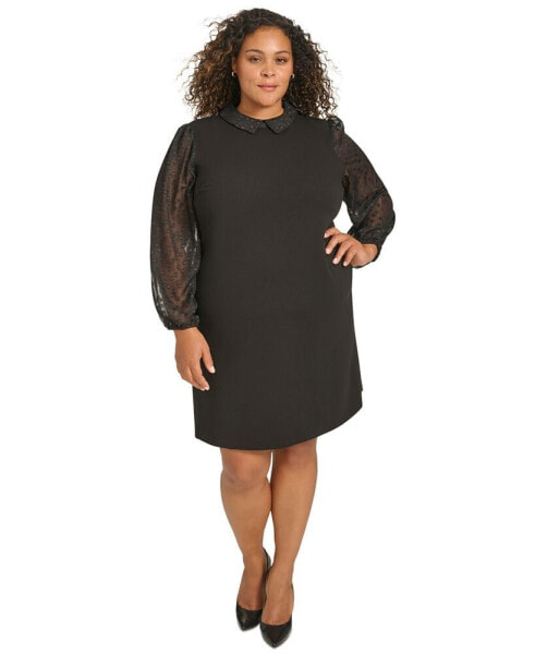 Plus Size Layered-Look Shift Dress