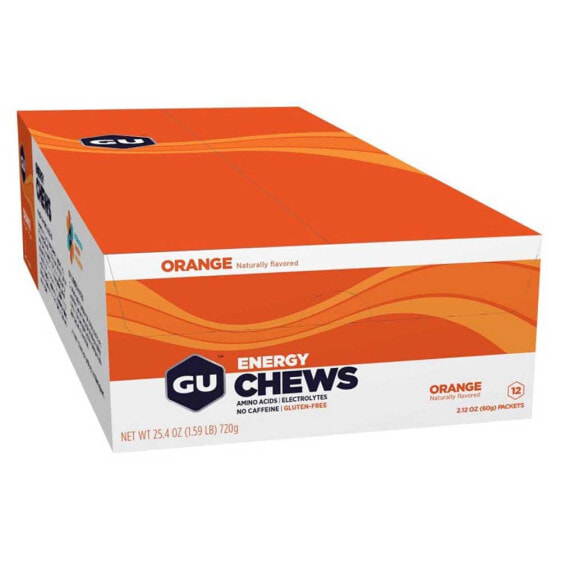 GU Energy Chews Orange 12 Energy Chews 12 Units