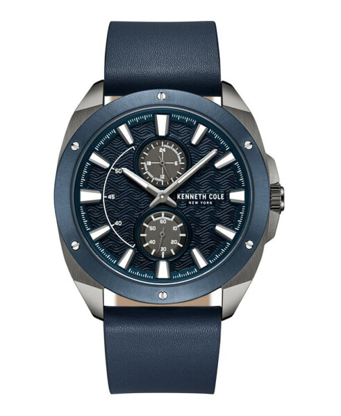 Наручные часы Kenneth Cole New York Dress Sport Dark Blue из натуральной кожи 43 мм