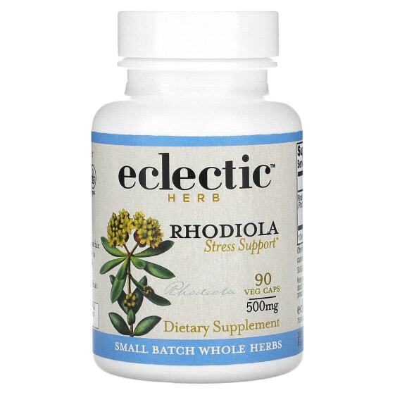 Травяные капсулы Eclectic Institute Родиола с розавином и салидрозидом, 500 мг, 90 шт.