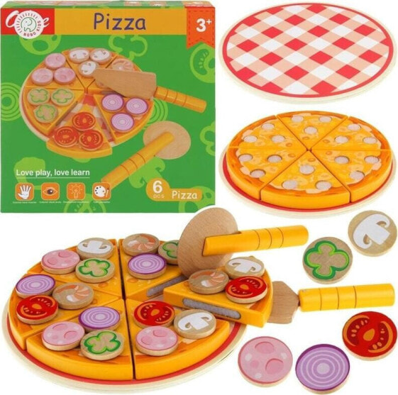 NoboKids Pizza Drewniana do Krojenia na Rzepy Nóż Dodatki