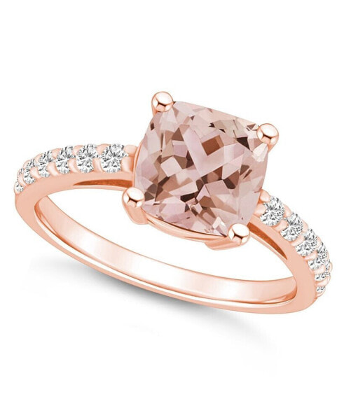 Кольцо Macy's Morganite and Diamond  in Rose Gold