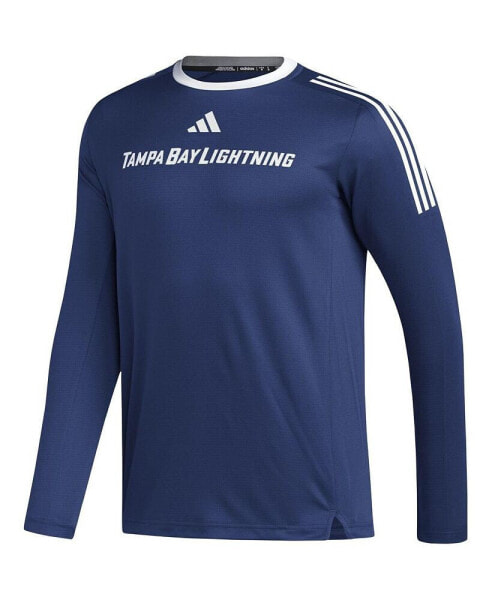 Men's Blue Tampa Bay Lightning AEROREADY Long Sleeve T-shirt