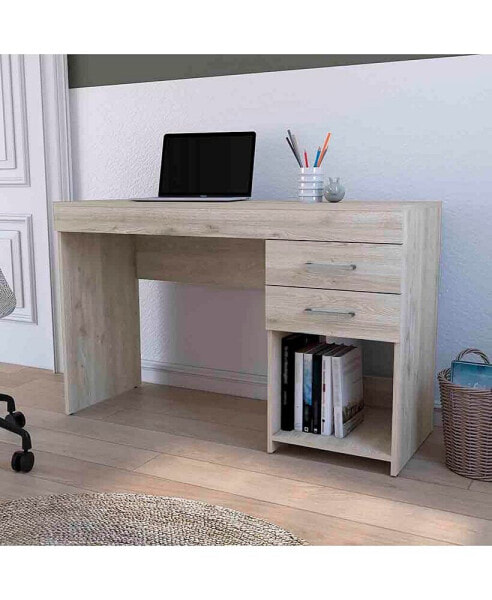 Austin Writing Computer Desk, Two Drawers, One Cabinet