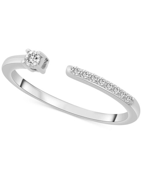 Diamond Cuff Statement Ring (1/10 ct. t.w.) in 14k Yellow or White Gold, Created for Macy's