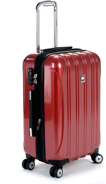 Мужской чемодан пластиковый красный DELSEY Paris Titanium Hardside Expandable Luggage with Spinner Wheels, Graphite, Checked-Medium 25 Inch
