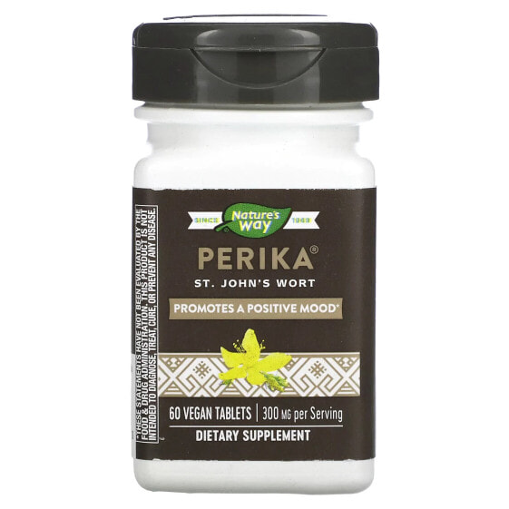 Perika, St. John's Wort, 300 mg, 60 Vegan Tablets