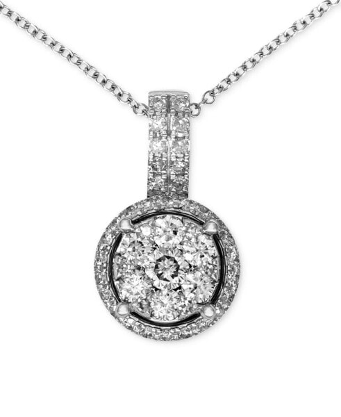 Bouquet by EFFY® Diamond Circle Cluster Pendant (3/8 ct. t.w.) in 14k White or Yellow Gold