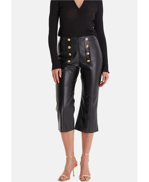 Women's Black Leather Pants