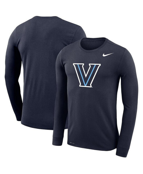 Men's Navy Villanova Wildcats School Logo Legend Performance Long Sleeve T-shirt
