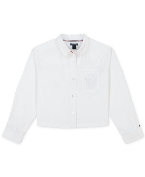 Big Girls Cotton Oxford Long-Sleeve Shirt