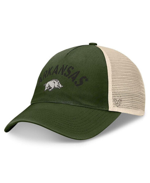 Men's Hunter Green Arkansas Razorbacks OHT Military Appreciation Glory Trucker Adjustable Hat