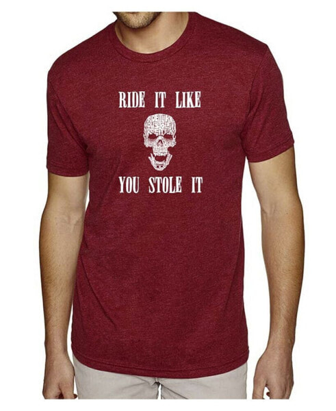 Men's Premium Word Art T-Shirt - Ride It Like You Stole It