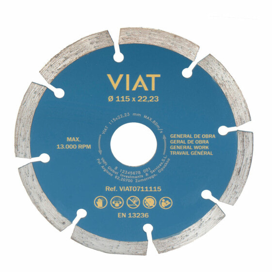 Режущий диск Viat 0711115 Кладка / Работа Сухой Ø 115 x 2 x 22,2 mm