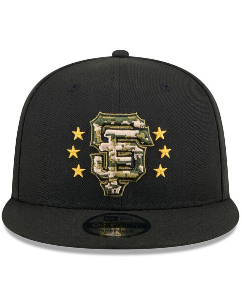 Men's Black San Francisco Giants 2024 Armed Forces Day 9FIFTY Snapback Hat