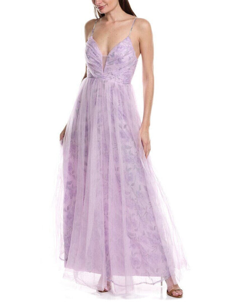 Moonsea Tulle Gown Women's Purple M