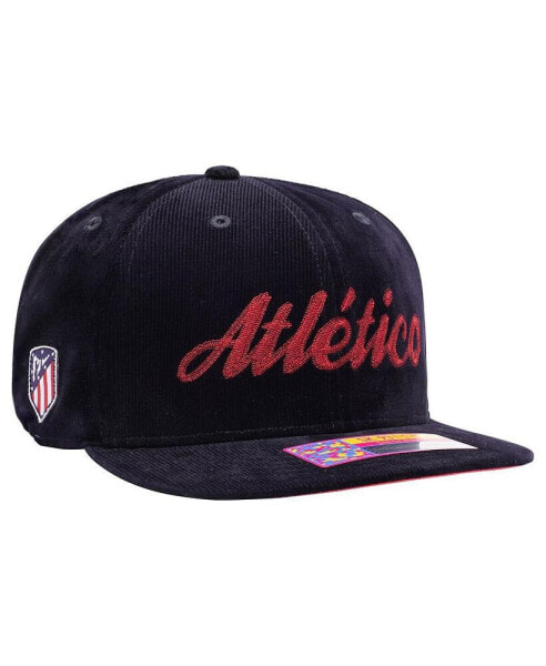 Men's Navy Atletico de Madrid Plush Snapback Hat