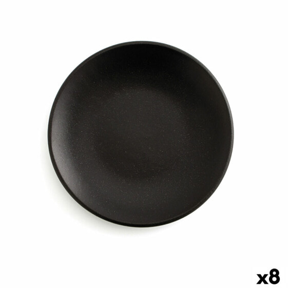 Плоская тарелка Anaflor Barro Anaflor Мясо Кафель Чёрный Ø 29 cm (8 штук)