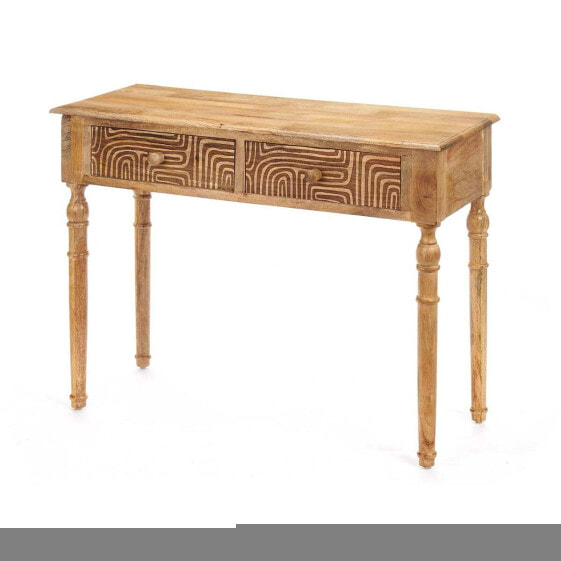 Hall Table with 2 Drawers Brown Mango wood 98 x 77 x 42 cm Curve