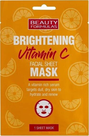 Beauty Formulas Beauty Formulas Brightening Vitamin C rozjaśniająca maska do twarzy z witaminą C