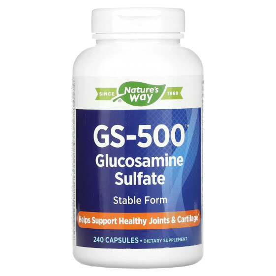 Витамины для мышц и суставов Nature's Way GS-500 Glucosamine Sulfate, 240 капсул
