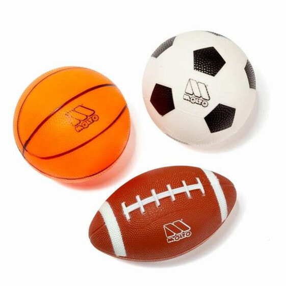 Мяч детский Molto 3 предмета для баскетбола, футбола и регби