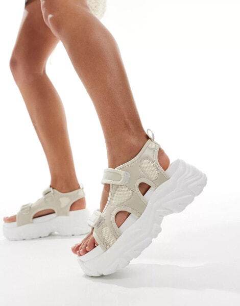 Truffle Collection super chunky sports sandals in beige