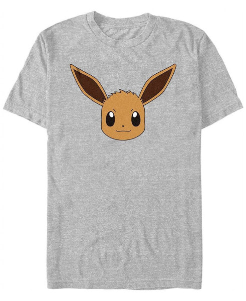 Men's Pokemon Eevee Face Short Sleeve T-shirt