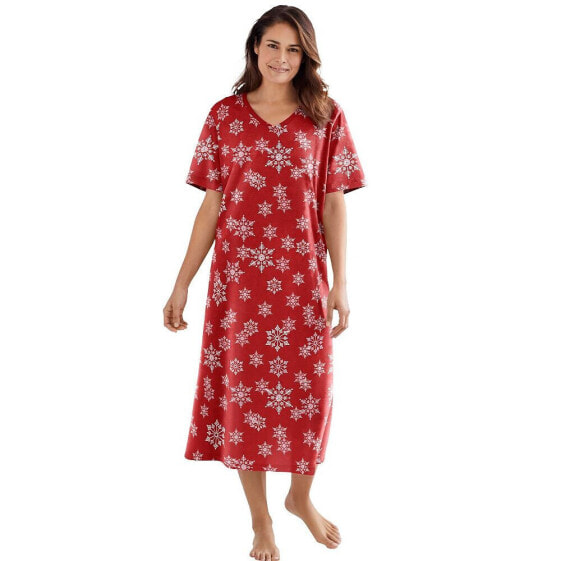 Plus Size Long Print Sleepshirt