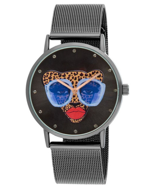 Часы и аксессуары Kendra Dandy часы наручные сетчатые "Bouffants and Broken Hearts" черного цвета 38 мм