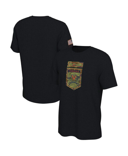 Men's Black Virginia Cavaliers Veterans Camo T-shirt