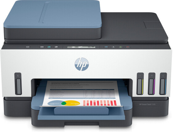 HP Smart Tank 7306e All-in-One - Print - Scan - Copy - ADF - Wireless - 35-sheet ADF; Scan to PDF; Two-sided printing - Thermal inkjet - Colour printing - 4800 x 1200 DPI - A4 - Direct printing - Grey