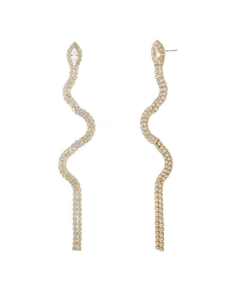 Pave Snake Earring