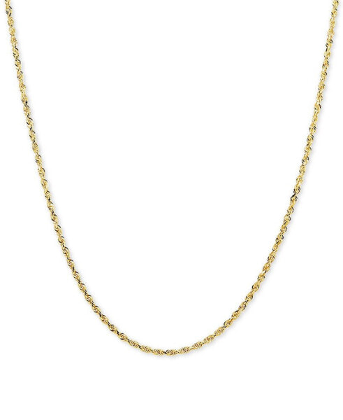 Macy's glitter Rope 24" Chain Necklace (1-7/8mm) in 14k Gold