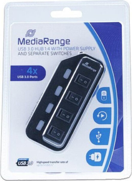 HUB USB MediaRange 4x USB-A 3.0 (MRCS505)
