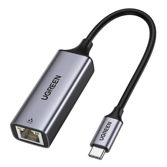 Внешняя сетевая карта LAN RJ45 - USB-C 1 Гигабитный Ethernet - серый UGreen
