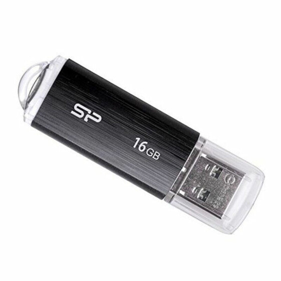 USВ-флешь память Silicon Power SP016GBUF2U02V1K 16 GB USB 2.0 Чёрный 16 Гб