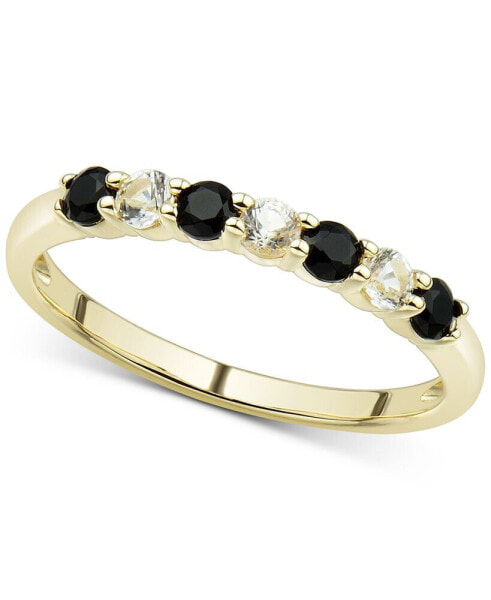 Кольцо Macy's Onyx & Topaz Stack  in Gold