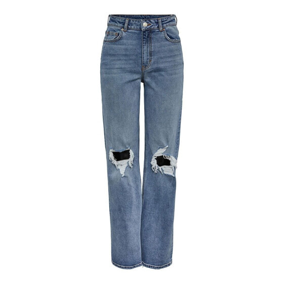 PIECES Holly Wide Destroy high waist jeans
