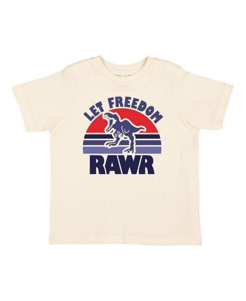 Little and Big Boys Let Freedom Rawr Short Sleeve T-Shirt
